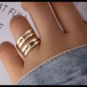 Everything 5/$10 Going out of business sale!! NEW “Never Give Up” Ring